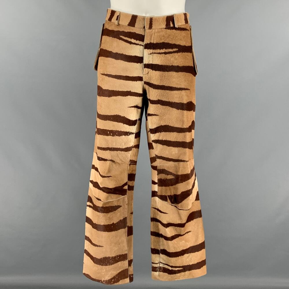 FIORUCCI Size 38 Brown Tan Stripe Casual Pants